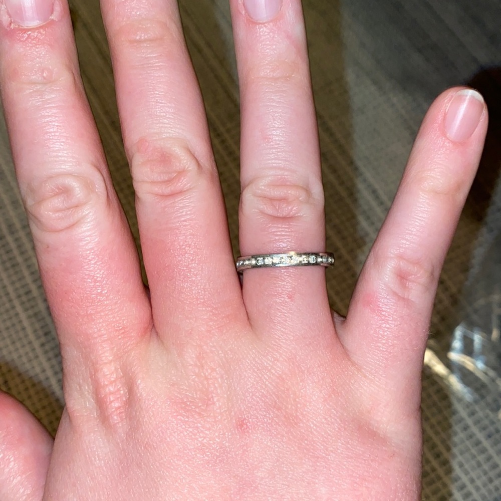 Sterling Silver CZ Band